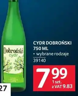 Selgros Cydr Dobroński 39140 oferta