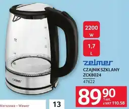 Selgros Czajnik szklany ZCK8024 Zelmer oferta