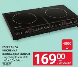Selgros Kuchenka indukcyjna Esperanza EKH008 60x6,5x36cm oferta