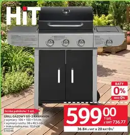 Selgros Grill gazowy GO-3 Ravanson 106x100x54cm oferta