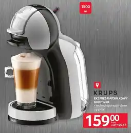 Selgros Ekspres kapsułkowy Krups MEKP123B 1500W technologia auto-clean oferta