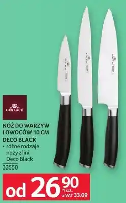 Selgros Nóż do warzyw i owoców Gerlach Deco Black 10cm oferta
