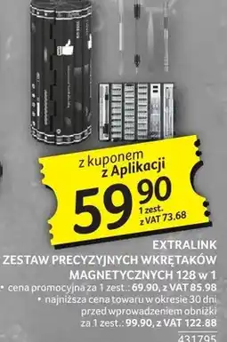 Selgros Zestaw precyzyjnych wkrętaków magnetycznych 128w1 Extralink 431795 oferta