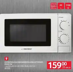 Selgros Kuchnia mikrofalowa Esperanza Estofado EKO011W 44,6x33,6x24,3cm oferta