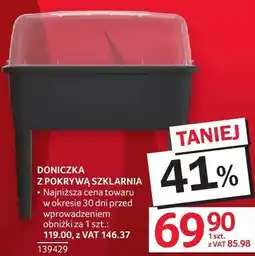 Selgros Doniczka z pokrywą szklarnia 139429 oferta