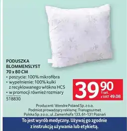 Selgros Poduszka Blommenslyst 70x80cm oferta