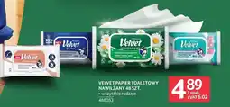 Selgros Papier toaletowy nawilżany Velvet 48szt., wszystkie rodzaje, 486053 oferta