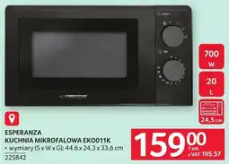 Selgros Kuchnia mikrofalowa Esperanza EKO011K 44,6x24,3x33,6cm oferta