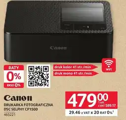 Selgros Drukarka fotograficzna Canon DSC Selphy CP1500 oferta