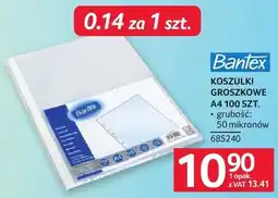 Selgros Koszulki groszkowe A4 100szt. Bantex grubość 50 mikronów oferta