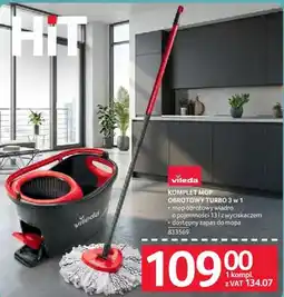 Selgros Komplet mop obrotowy Vileda Turbo 3 w 1 oferta