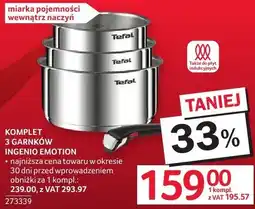 Selgros Komplet 3 garnków Tefal Ingenio Emotion oferta