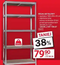 Selgros Regał metalowy 180x90x45cm 59472 oferta
