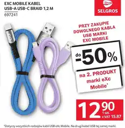 Selgros Kabel USB-A USB-C Braid 1,2m EXC Mobile oferta