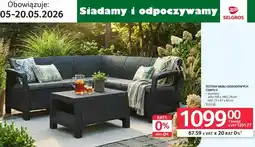 Selgros Zestaw mebli ogrodowych Corfu II sofa: 190x190x79cm, stół: 77x57x42cm, 251610 oferta