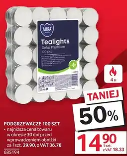 Selgros Podgrzewacze Aura Tealights Deko Premium 100szt oferta
