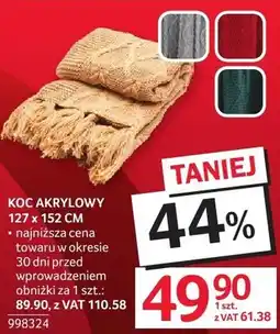 Selgros Koc akrylowy 127x152cm oferta