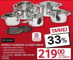 Selgros Komplet garnków 13 części Urban Ambition oferta