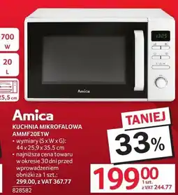 Selgros Kuchnia mikrofalowa Amica AMMF20E1W 44x25,9x35,5cm oferta