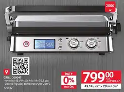 Selgros Grill Braun CG9047 46x19x36,5cm zakres regulacji temperatury 0-250°C oferta