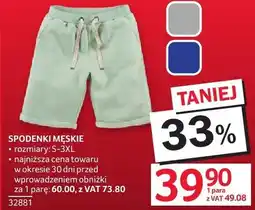 Selgros Spodenki męskie rozmiary S-3XL oferta