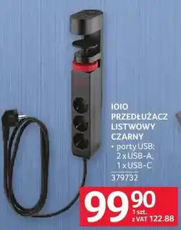 Selgros Przedłużacz listwowy czarny oferta