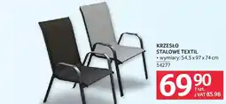 Selgros Krzesło stalowe Textil 54,5x97x74cm 54277 oferta