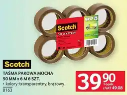 Selgros Taśma pakowa mocna Scotch 50mm x 6m kolory: transparentny, brązowy oferta