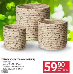 Selgros Zestaw koszy z trawy morskiej 603853 oferta