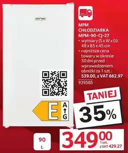 Selgros Chłodziarka MPM MPM-90-CJ-27 48x85x45cm oferta