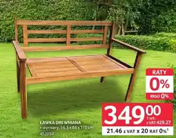 Selgros Ławka drewniana 56.5x86x110cm 452059 oferta