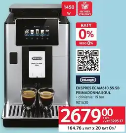 Selgros Ekspres ECAM610.55.SB Primadonna Soul DeLonghi oferta