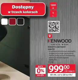 Selgros Robot planetarny KMX751 Kenwood 172781 oferta