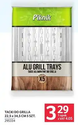 Selgros Tacki do grilla aluminiowe 22,5x34,5cm Piknik 295334 oferta