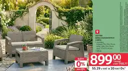 Selgros Zestaw mebli ogrodowych Corfu krzesło: 75x70x79cm, sofa: 128x70x79cm, stół: 77x57x42cm, 119546 oferta