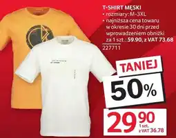 Selgros T-shirt męski rozmiary M-3XL oferta