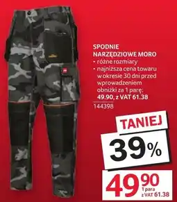 Selgros Spodnie narzędziowe Moro 144398 oferta