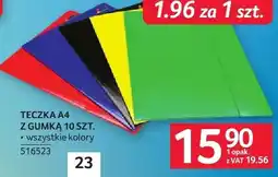 Selgros Teczka A4 z gumką 10szt. wszystkie kolory oferta