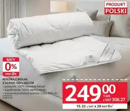 Selgros Kołdra z wełną z alpaki 160x200cm oferta
