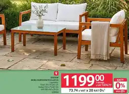 Selgros Zestaw mebli ogrodowych LUCCA fotel 70x75x61cm, ławka 132x75x61cm, stół 80x60x39cm 629994 oferta