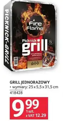 Selgros Grill jednorazowy Fire Flame Picknick 25x5,5x31,5cm 418428 oferta