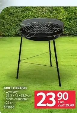 Selgros Grill okrągły 32,5x45x32,5cm średnica rusztu 29cm 543090 oferta