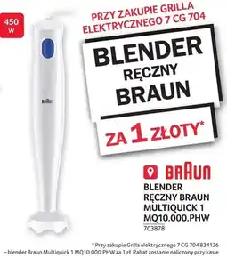 Selgros Blender ręczny Braun Multiquick 1 MQ10.000.PHW 703878 oferta