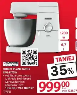 Selgros Robot planetarny Kenwood KVL4170W oferta