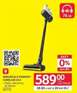 Selgros Odkurzacz pionowy Kärcher Cordless VC4 oferta