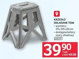 Selgros Krzesło składane Tom 29x39x20cm 609251 oferta