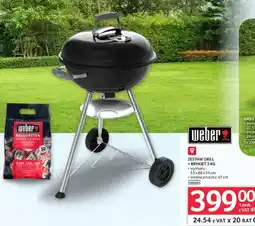 Selgros Zestaw grill Weber + brykiet 3kg 53x88x54cm średnica rusztu 47cm 588895 oferta