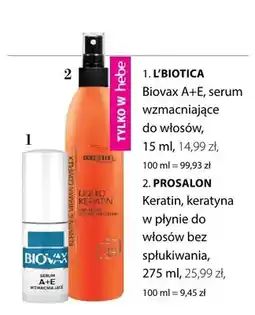 Hebe Keratyna w płynie do włosów bez spłukiwania Prosalon Keratin oferta