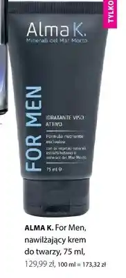 Hebe Nawilżający krem do twarzy Alma K. For Men oferta