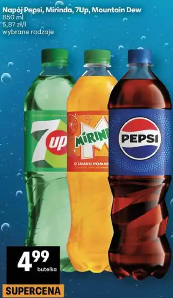 Delikatesy Centrum Napój Pepsi, Mirinda, 7Up, Mountain Dew oferta